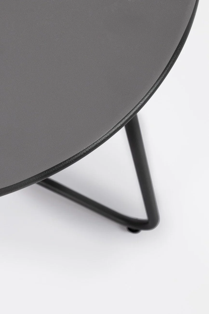 FEELING4HOME Beistelltisch Austin Metall rund 45 cm Anthrazit