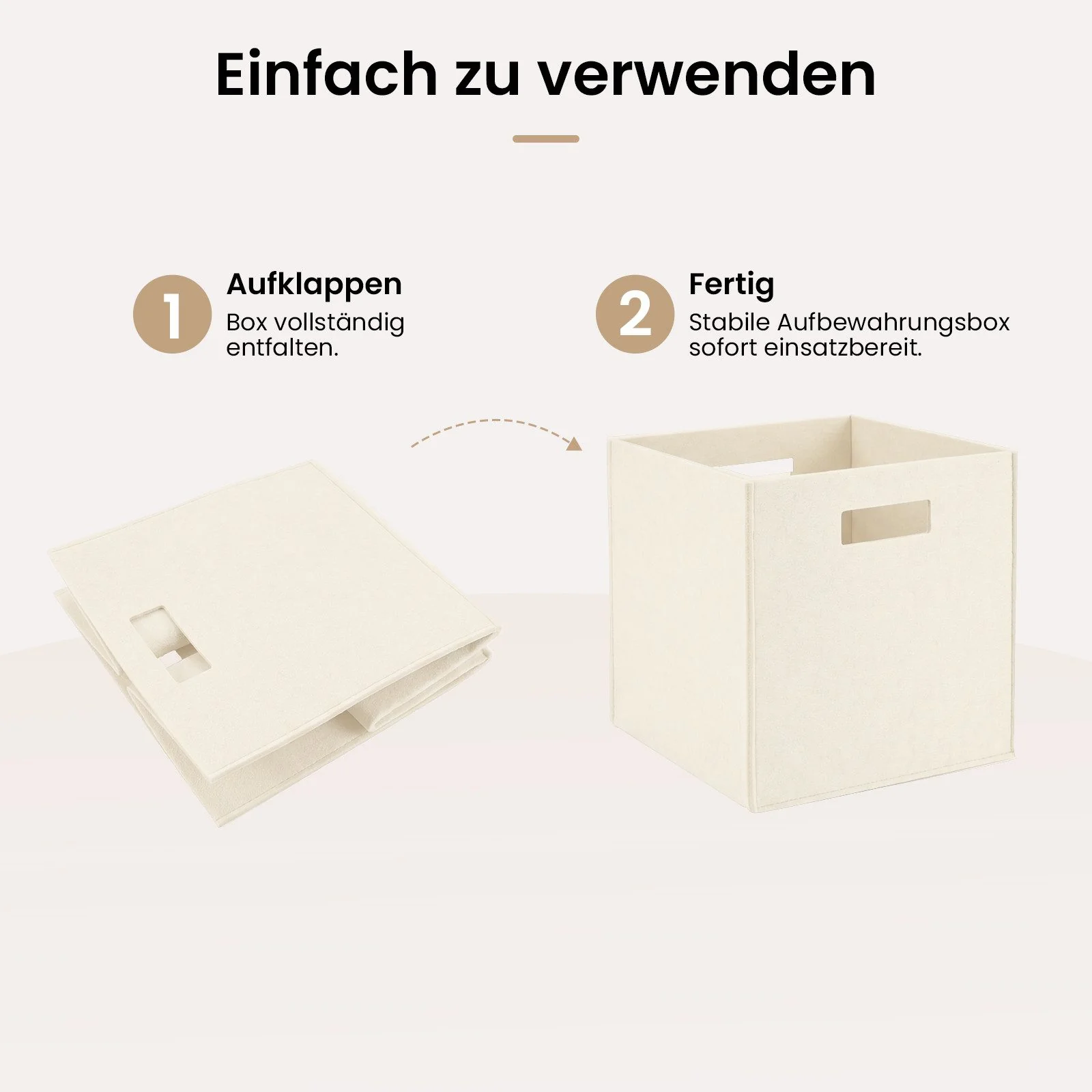 YOUYIJIA Filz-Aufbewahrungsbox 31x31x31 cm Faltbar Regalbox Organizer