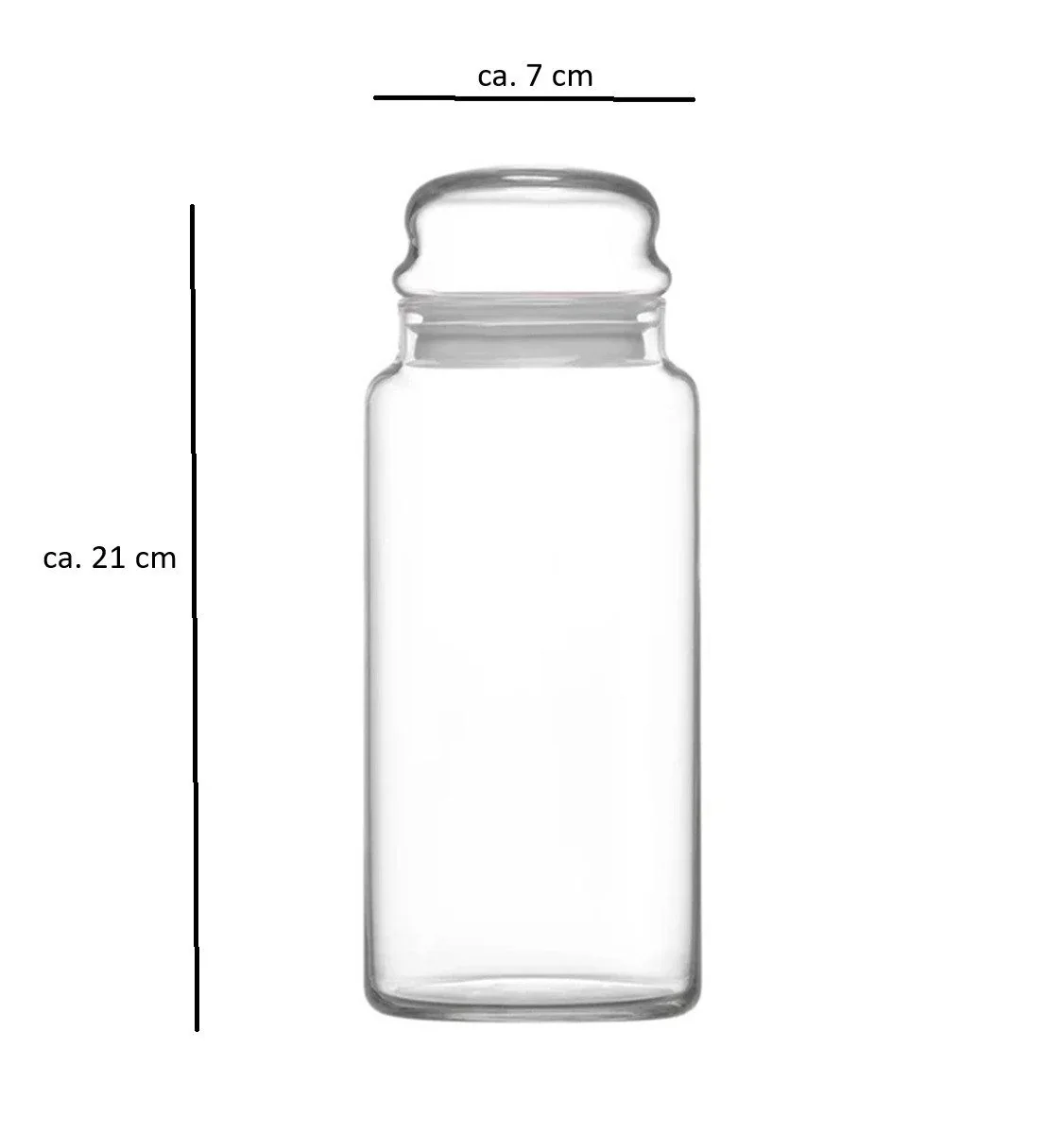 LAV Sera Aufbewahrungsdosen 2er Set 1400 ml Glasbehälter luftdicht