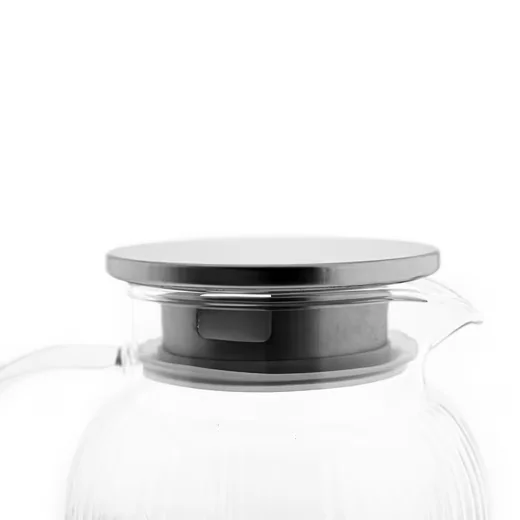 ALMINA Freya Caraffa Karaffe Borosilikatglas mit Deckel 1,8 l