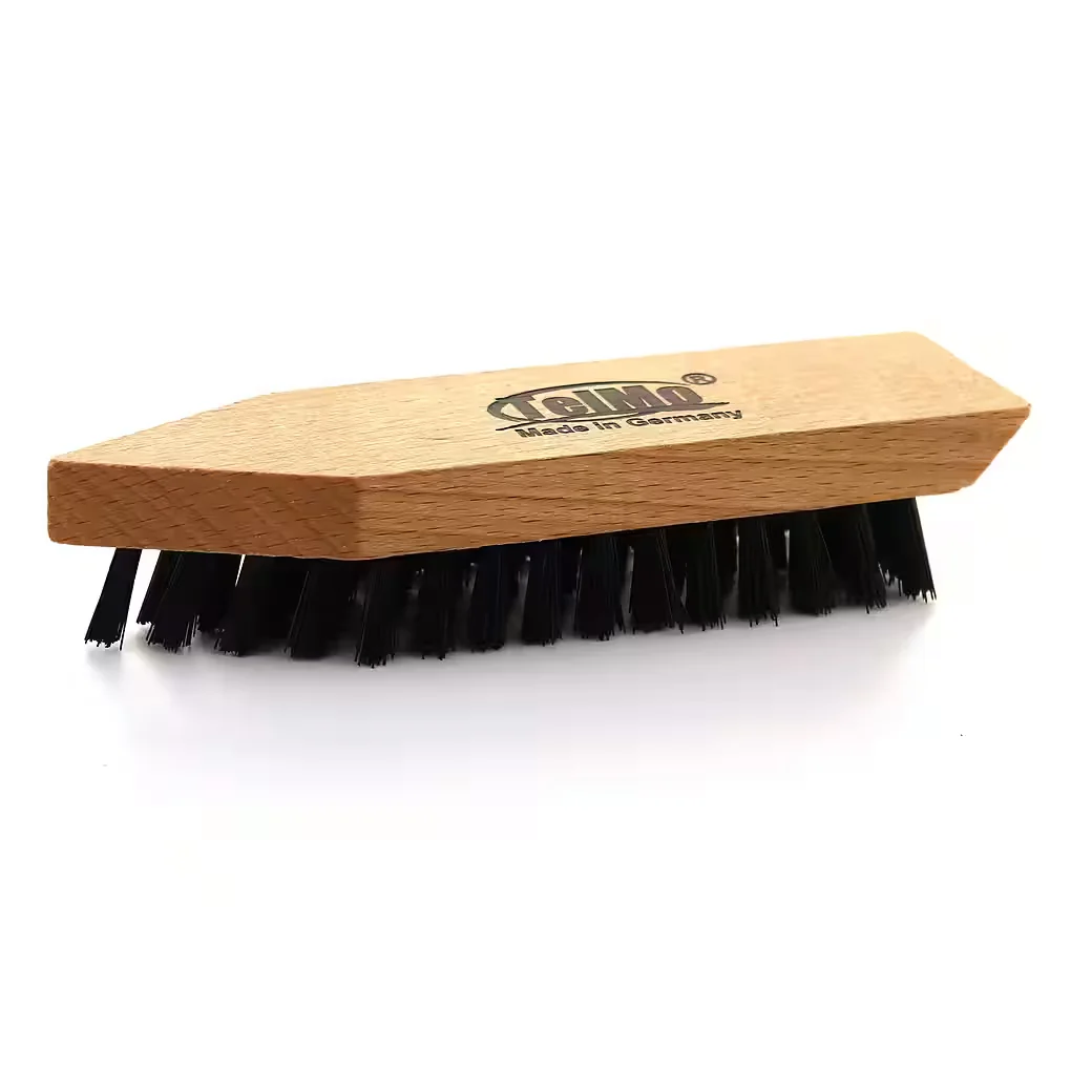 TELMO Schmutzbürste Holz 16,3 cm schwarze Synthetikborsten