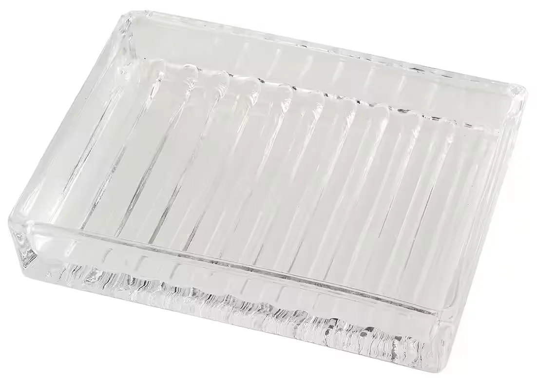 IB LAURSEN Seifenschale klares Glas rechteckig