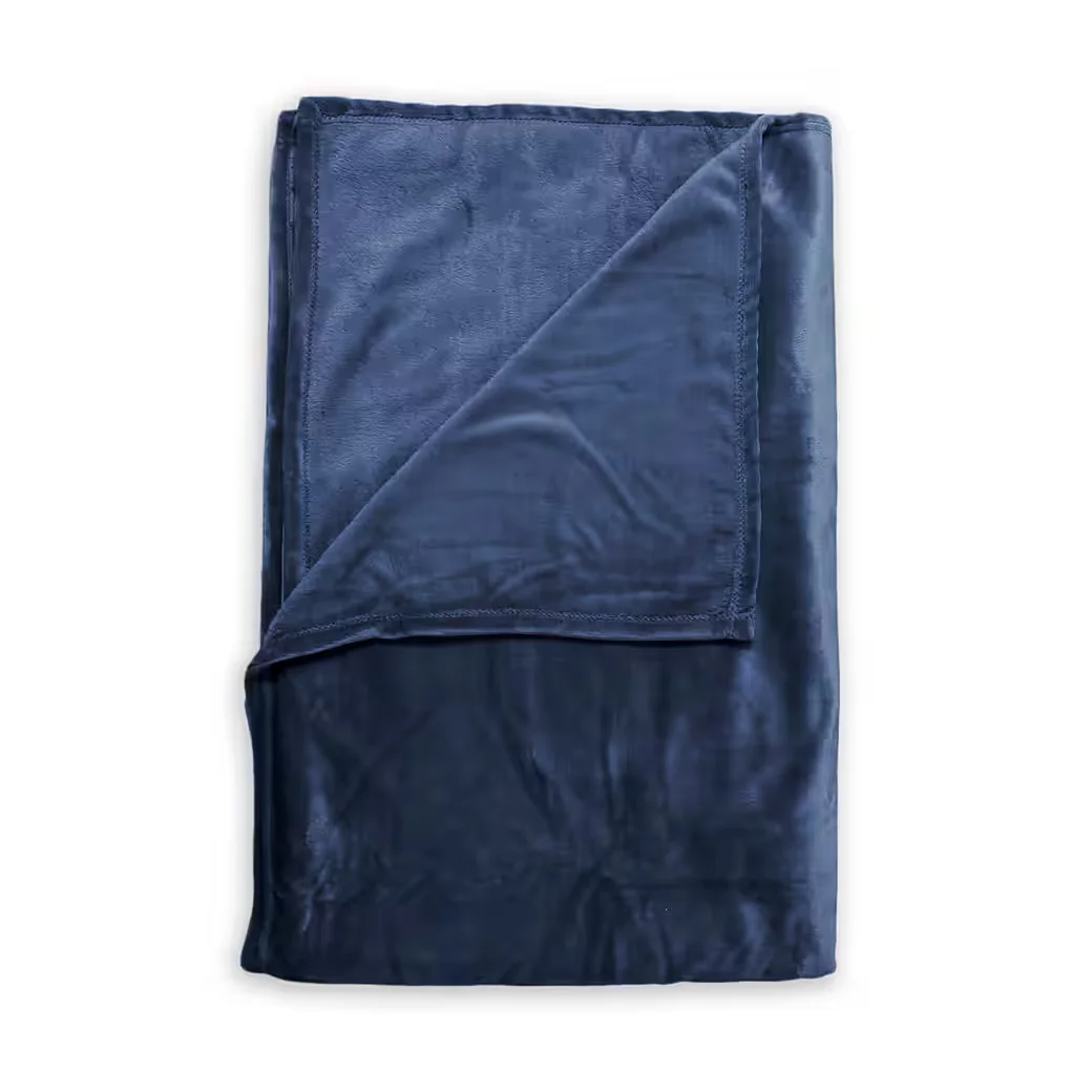ZO HOME Wolldecke Cara Plaid Indigo Blue 140x200
