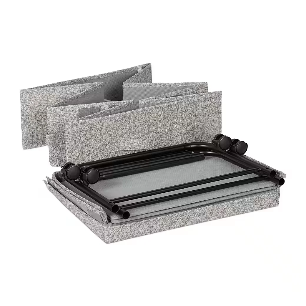 Relaxdays Unterbettkommode mit Rollen 2er Set Aufbewahrungsbox