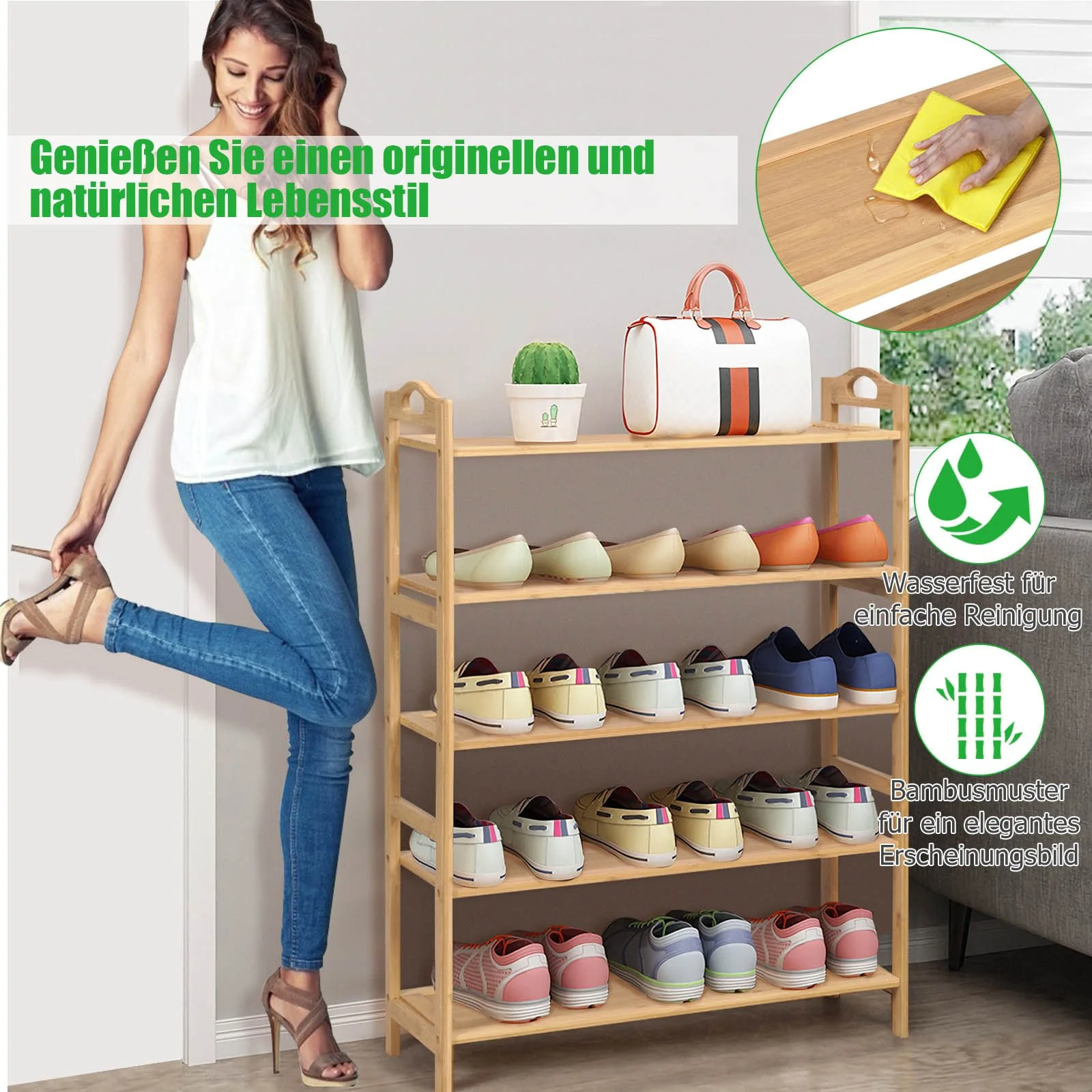 COSTWAY Schuhregal für Flur und Garderobe
