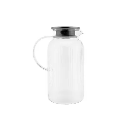 ALMINA Freya Caraffa Karaffe Borosilikatglas mit Deckel 1,8 l
