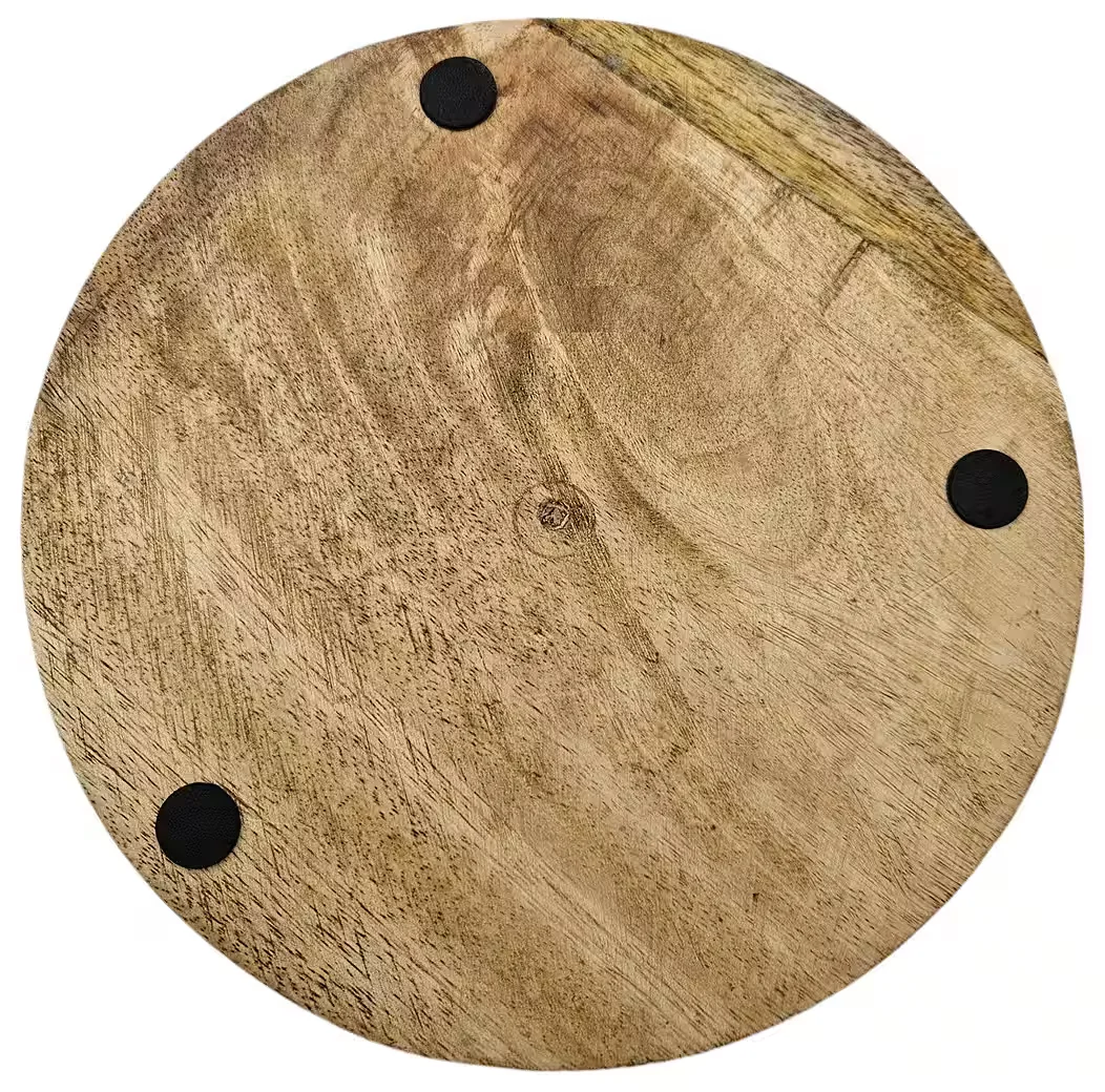 MEINPOSTEN Dekoteller aus Mango-Holz Ø 25 cm Tablett