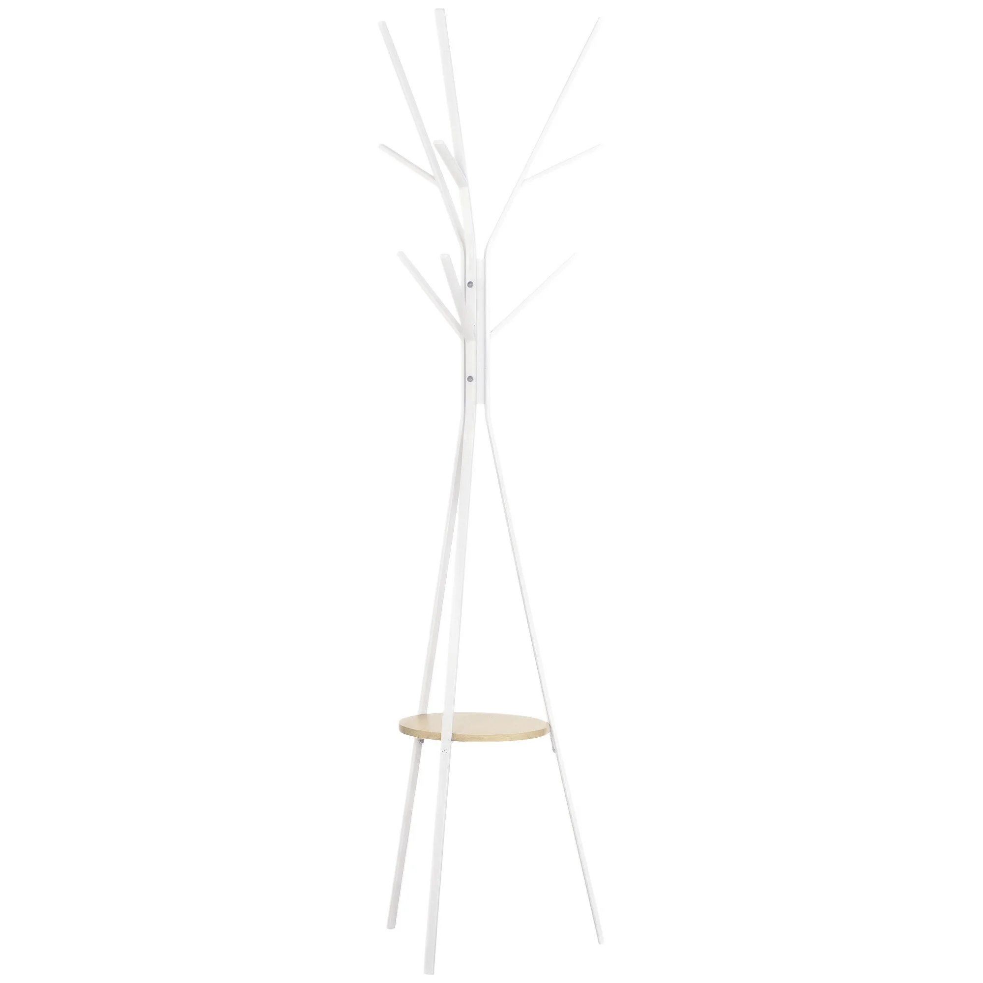 FURNICATO Garderobenständer Weiß 45x45x180 cm 8 Haken