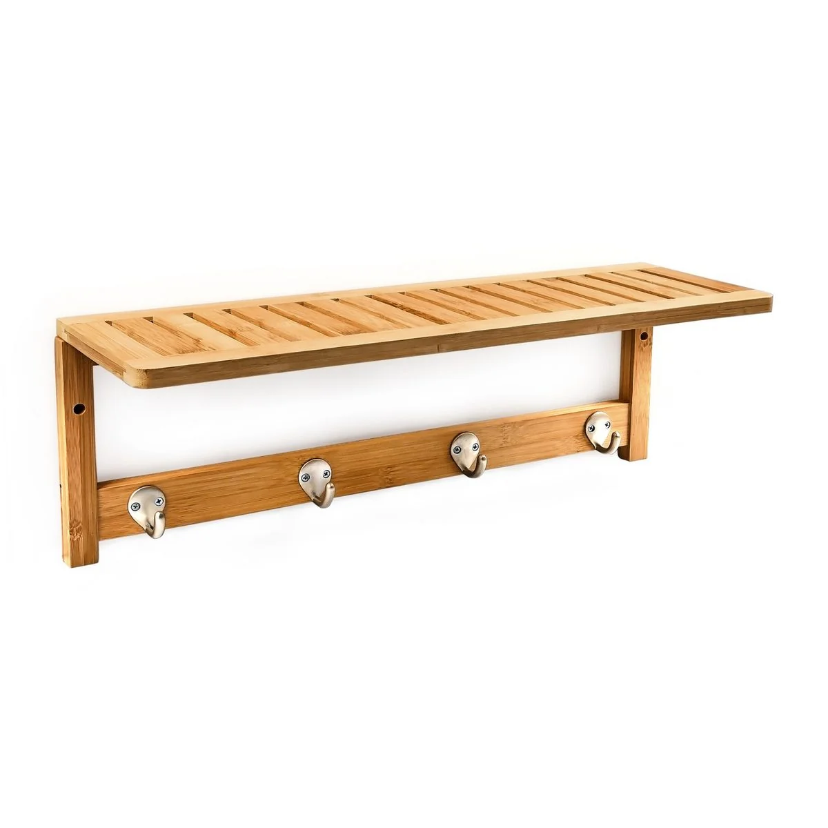 Relaxdays Wandgarderobe mit Hakenleiste und Wandregal