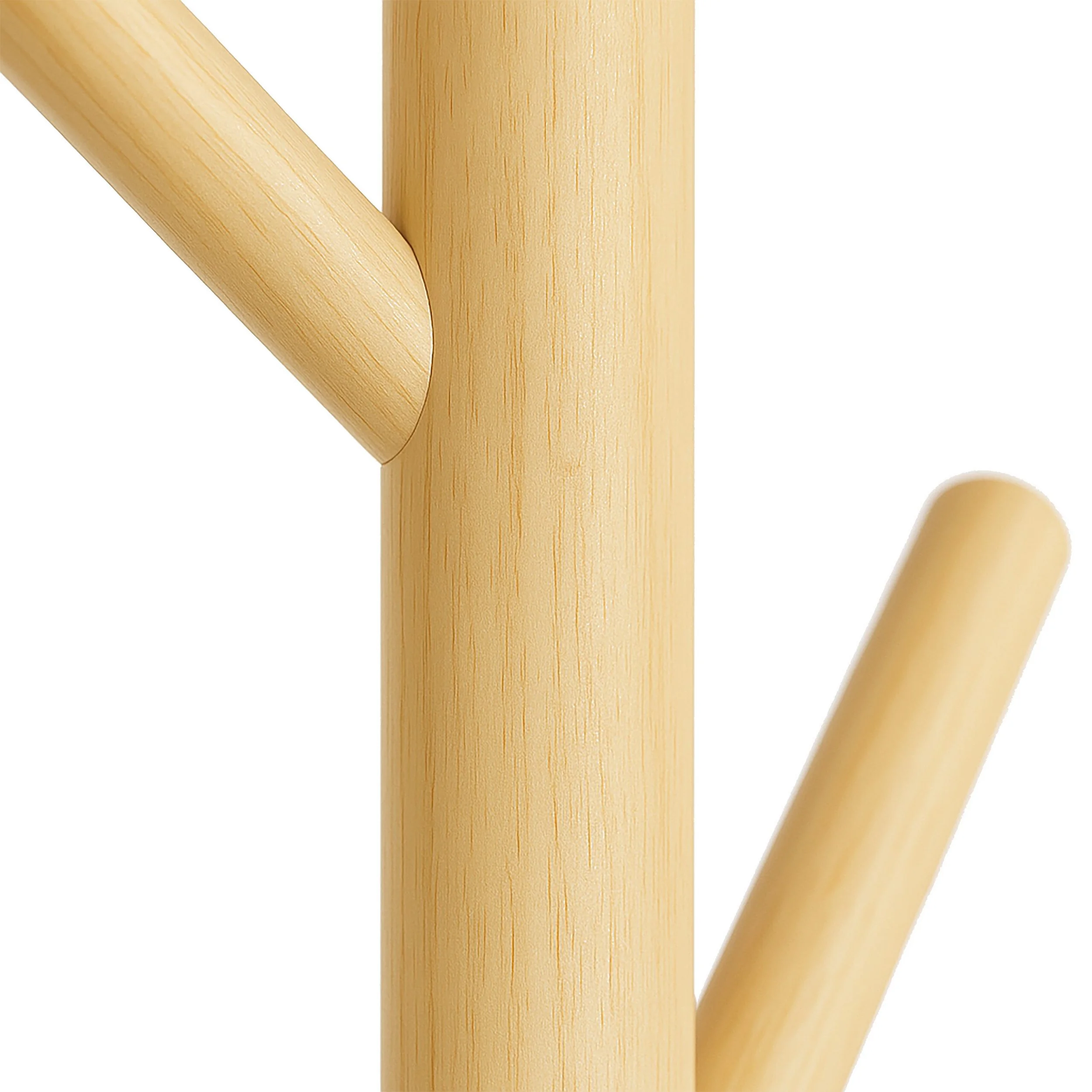 Relaxdays Garderobenständer aus Holz mit 8 Haken Kleiderständer