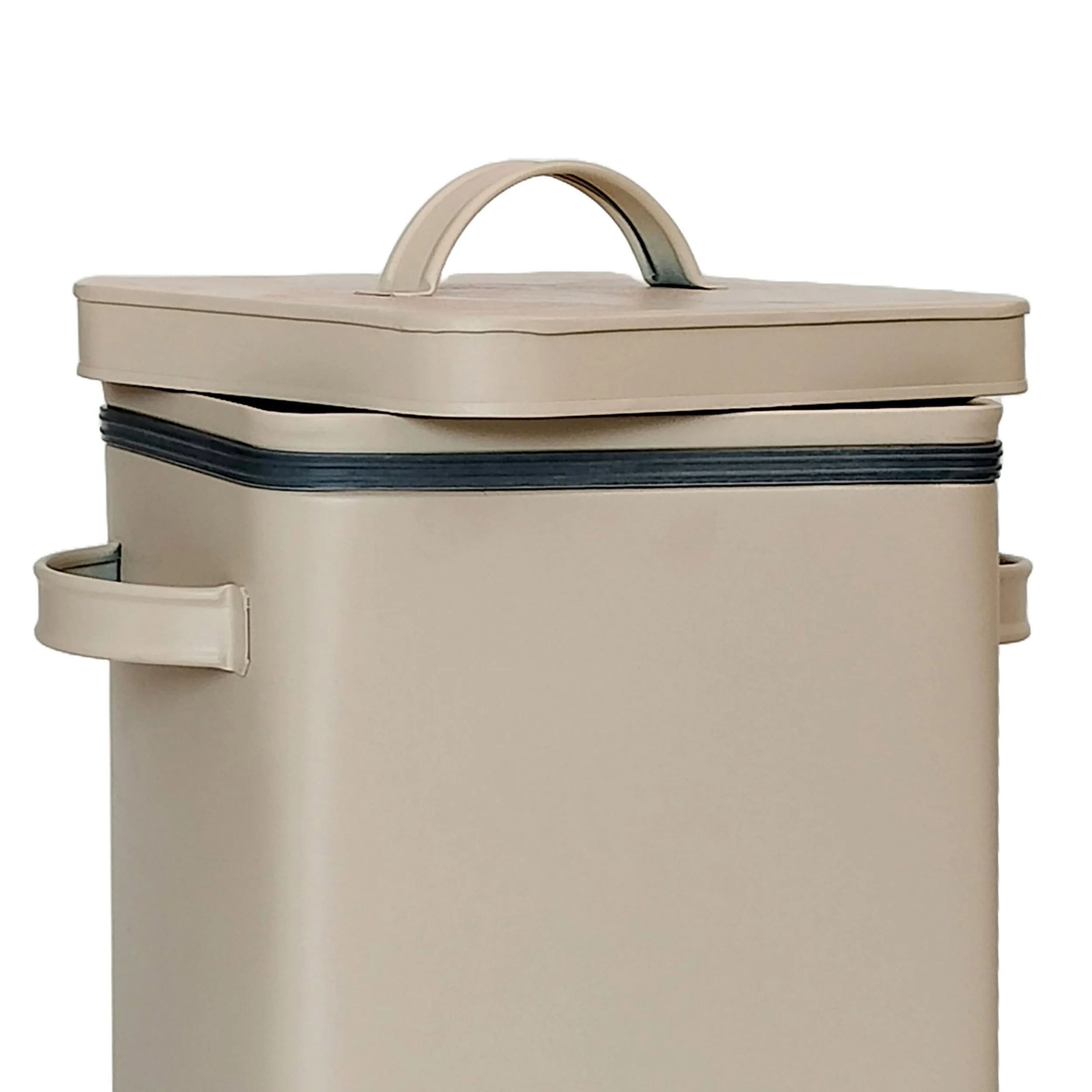 Relaxdays Vorratsdosen Set 2 luftdichte Metallboxen mit Löffel beige
