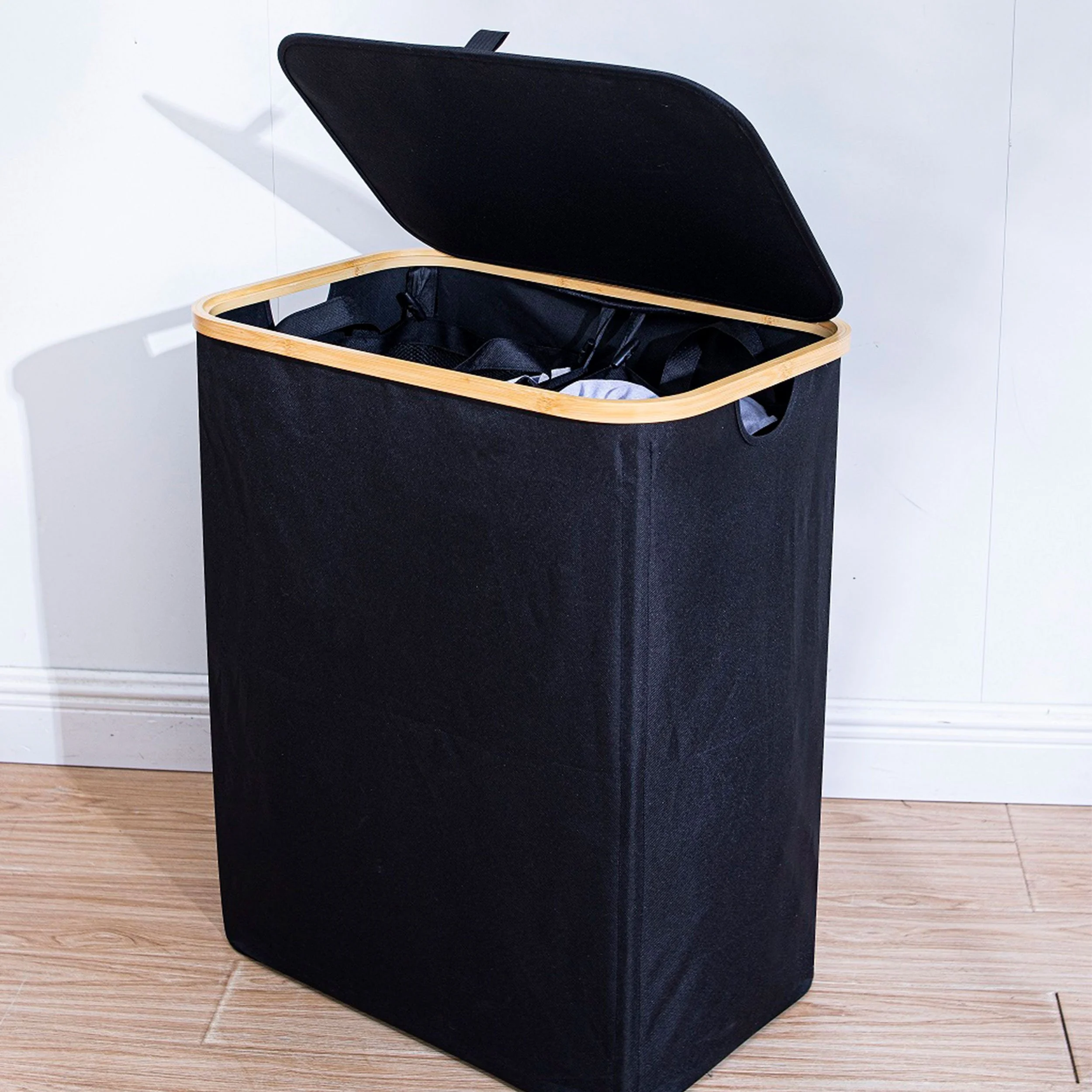 COLOURLIVING Wäschekorb mit 2 Behältern 2x80 L