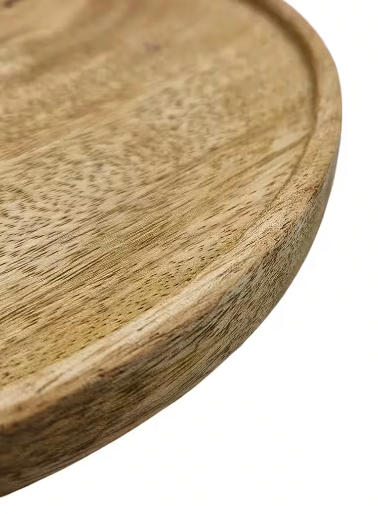 MEINPOSTEN Dekoteller aus Mango-Holz Ø 25 cm Tablett
