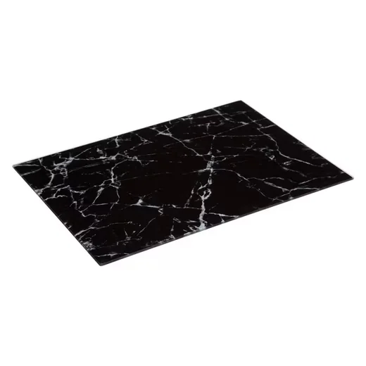 5FIVE SIMPLY SMART Schneidebrett Glas Marmoroptik schwarz 30 x 40 cm