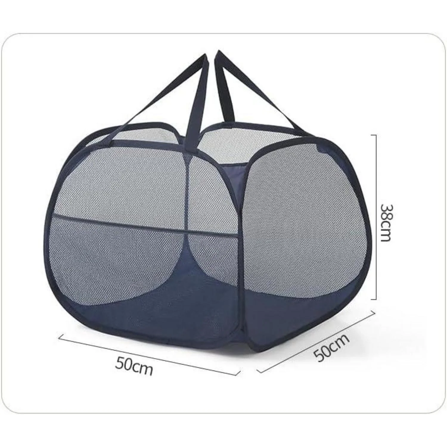 LUXUSKOLLEKTION Wäschekorb 90L faltbar PopUp mit Griff grau Camping