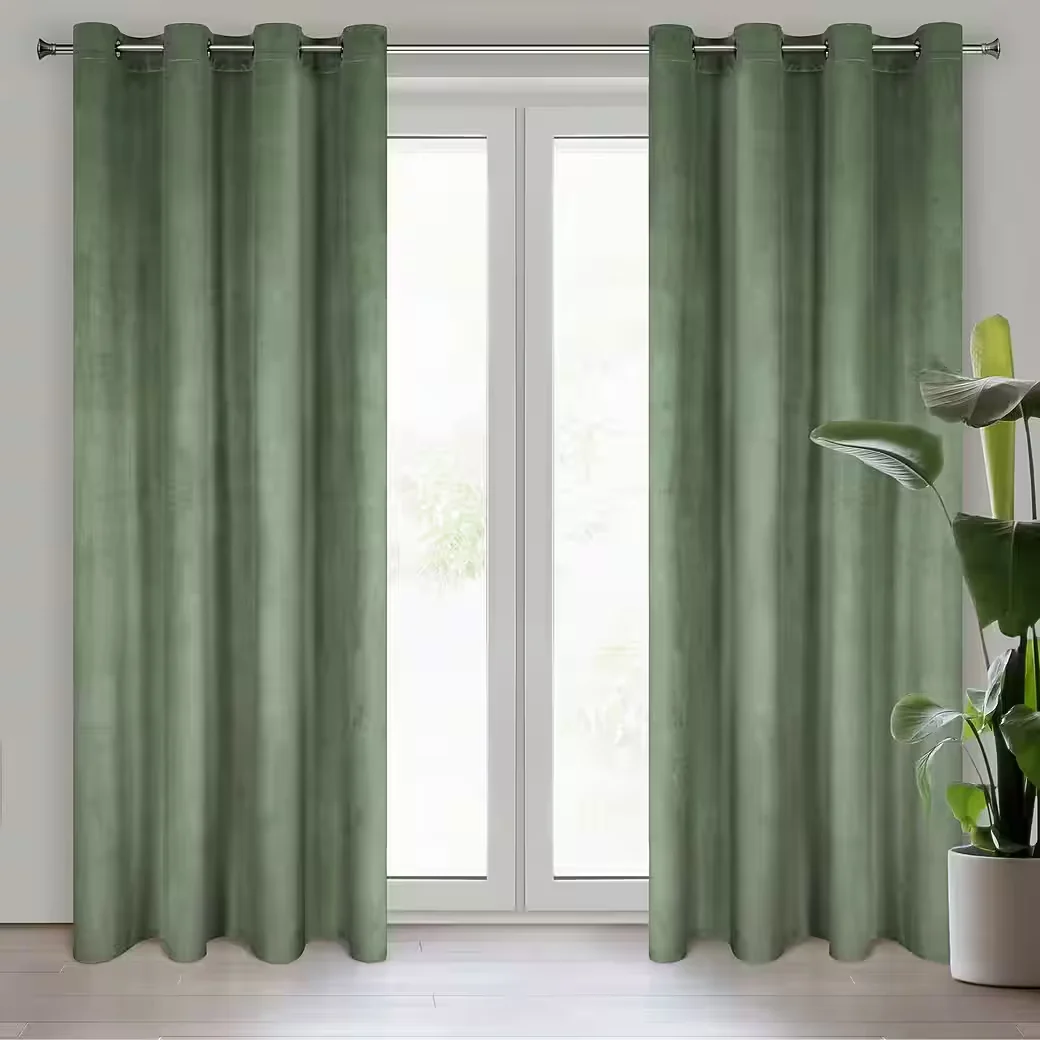 DESIGN91 Samtvorhang Gardine 140x250 cm