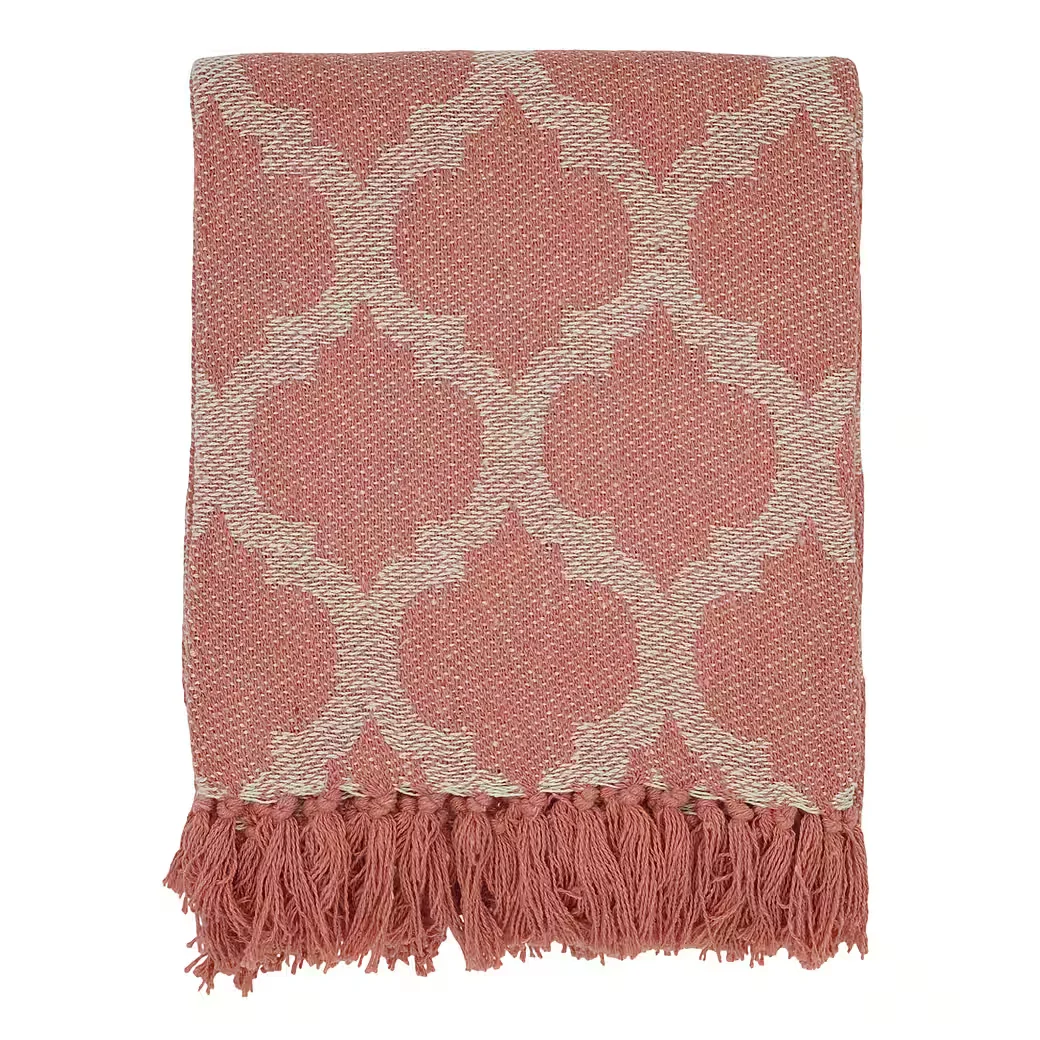 CHIC ANTIQUE Aix Plaid Wohndecke Himbeere