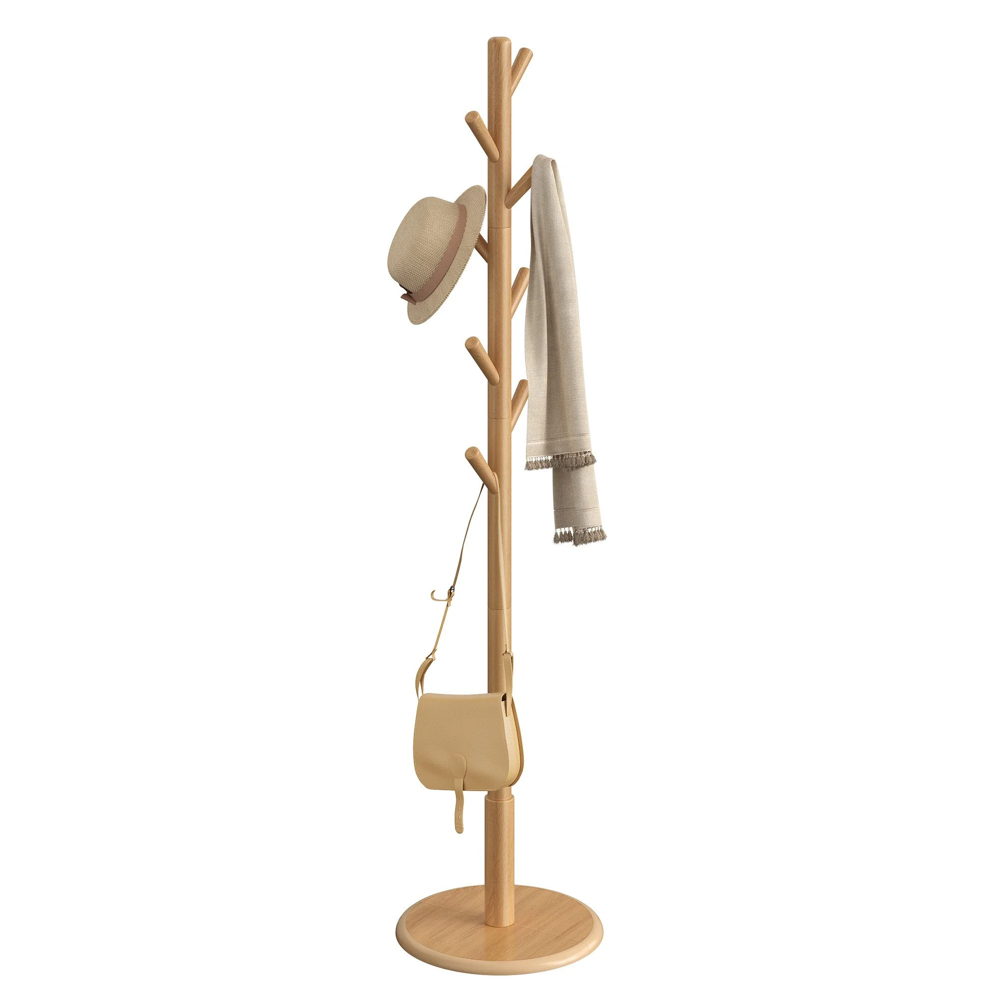 VASAGLE Garderobenständer Kleiderständer Baumform, 40 cm x 171,8 cm