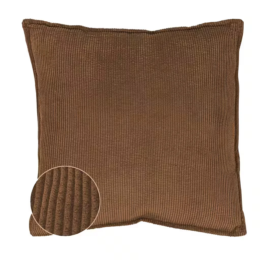 Spetebo Dekokissen Cord 2er Set 45 cm braun