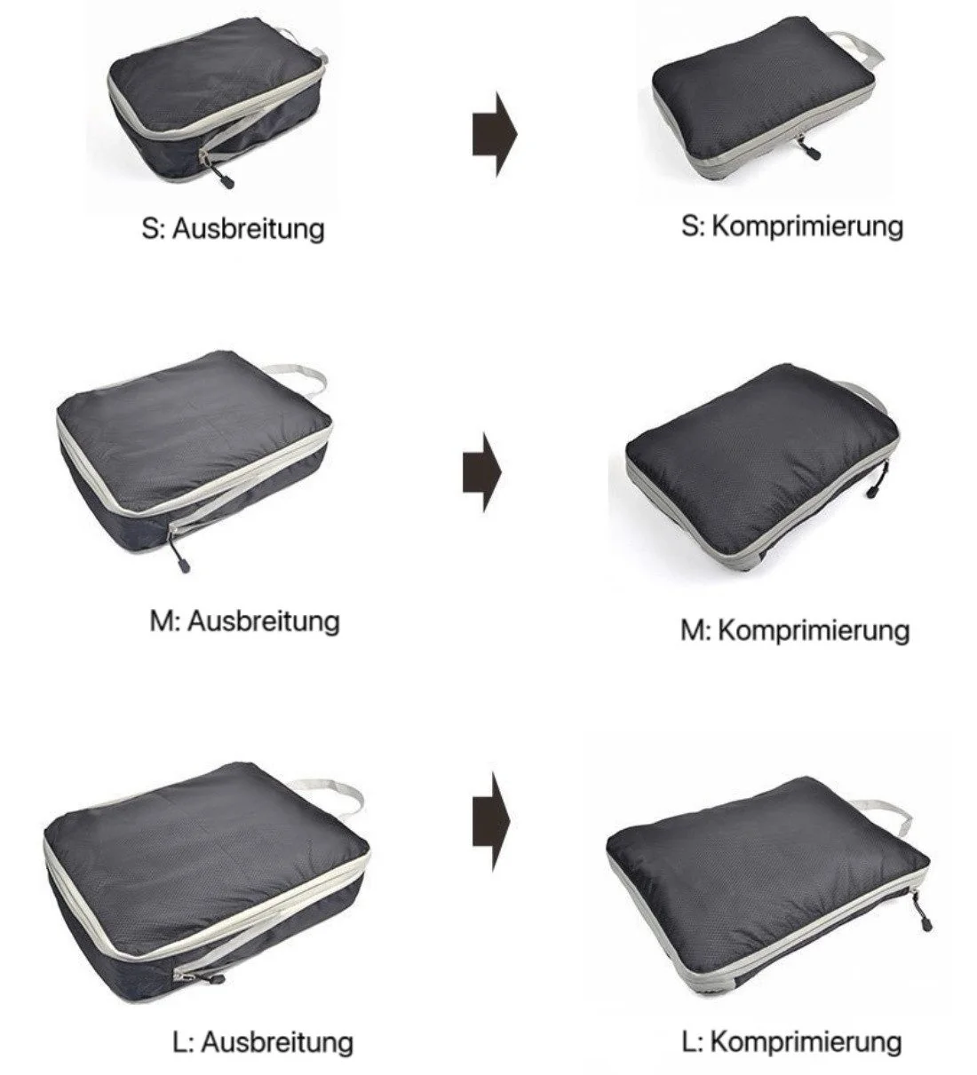 HOYOLEE HANDELS GMBH Wasserdichte Nylon Aufbewahrungstaschen 3er Set