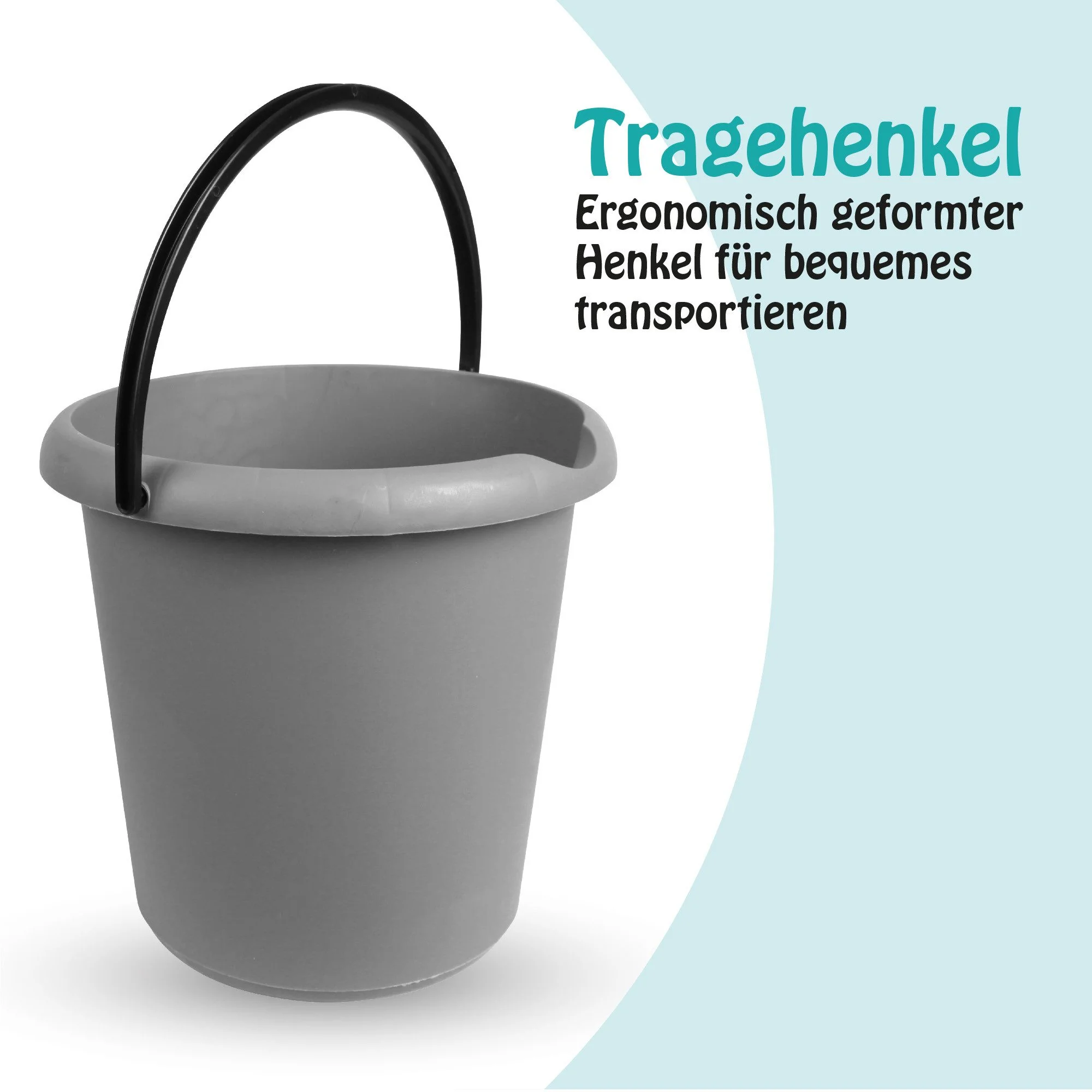 PROHOME Putzeimer Kunststoff Haushaltseimer Reinigungseimer
