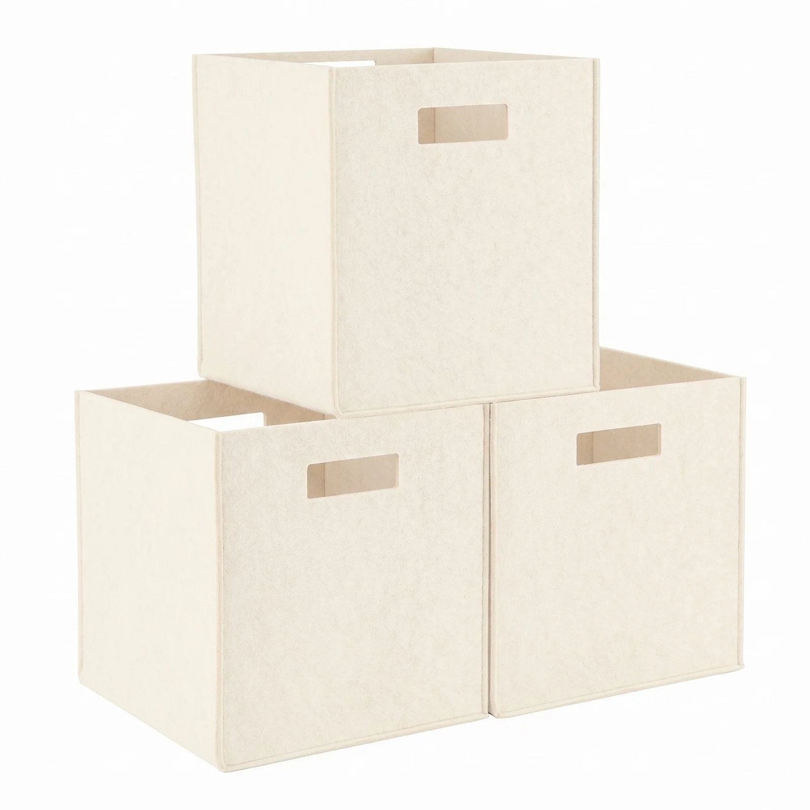 YOUYIJIA Filz-Aufbewahrungsbox 31x31x31 cm Faltbar Regalbox Organizer