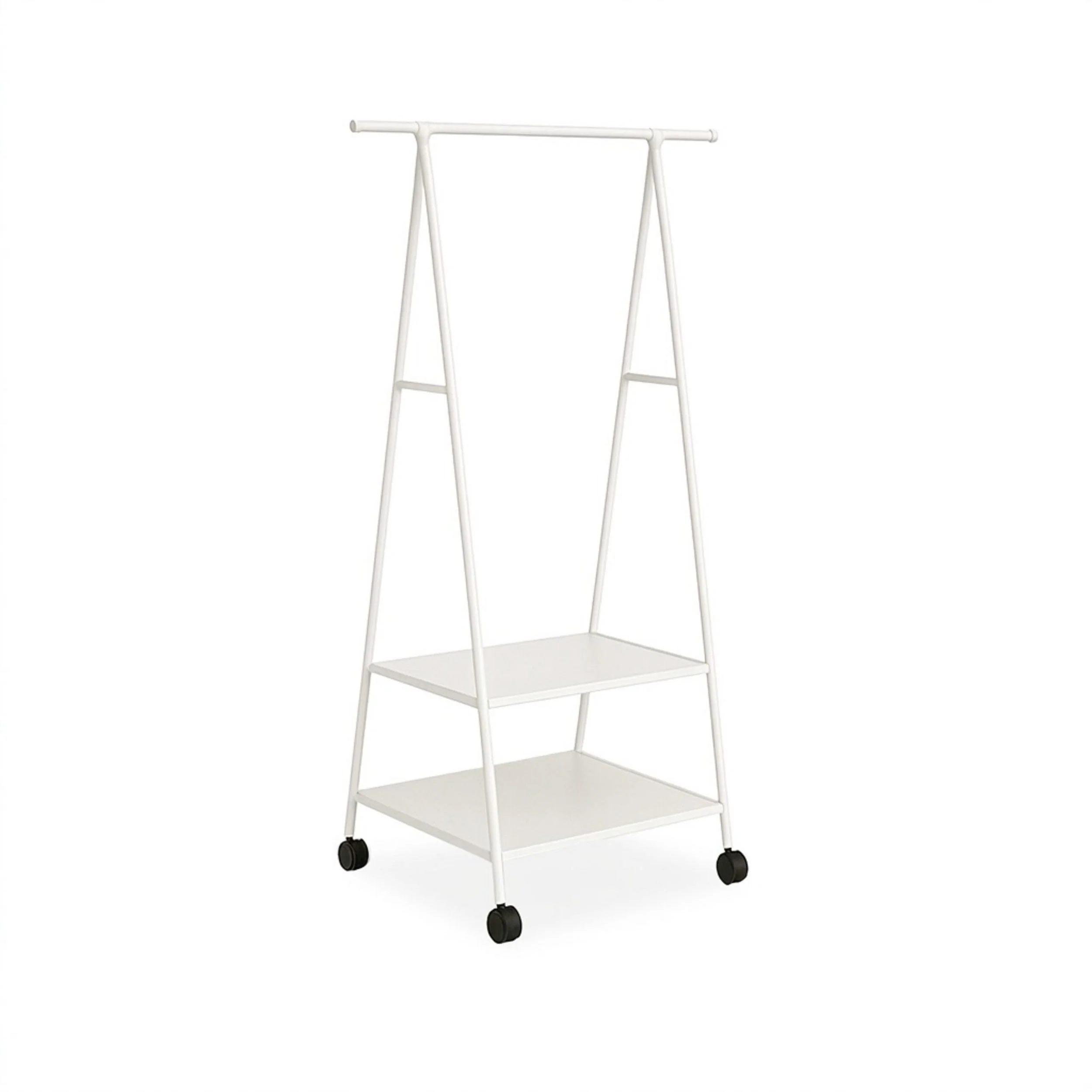 Relaxdays Kleiderständer mit 2 Vliesablagen Garderobe