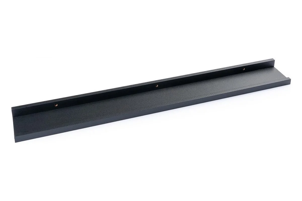 HOME4YOU Bilderleiste Wandregal schwarz matt MDF PVC
