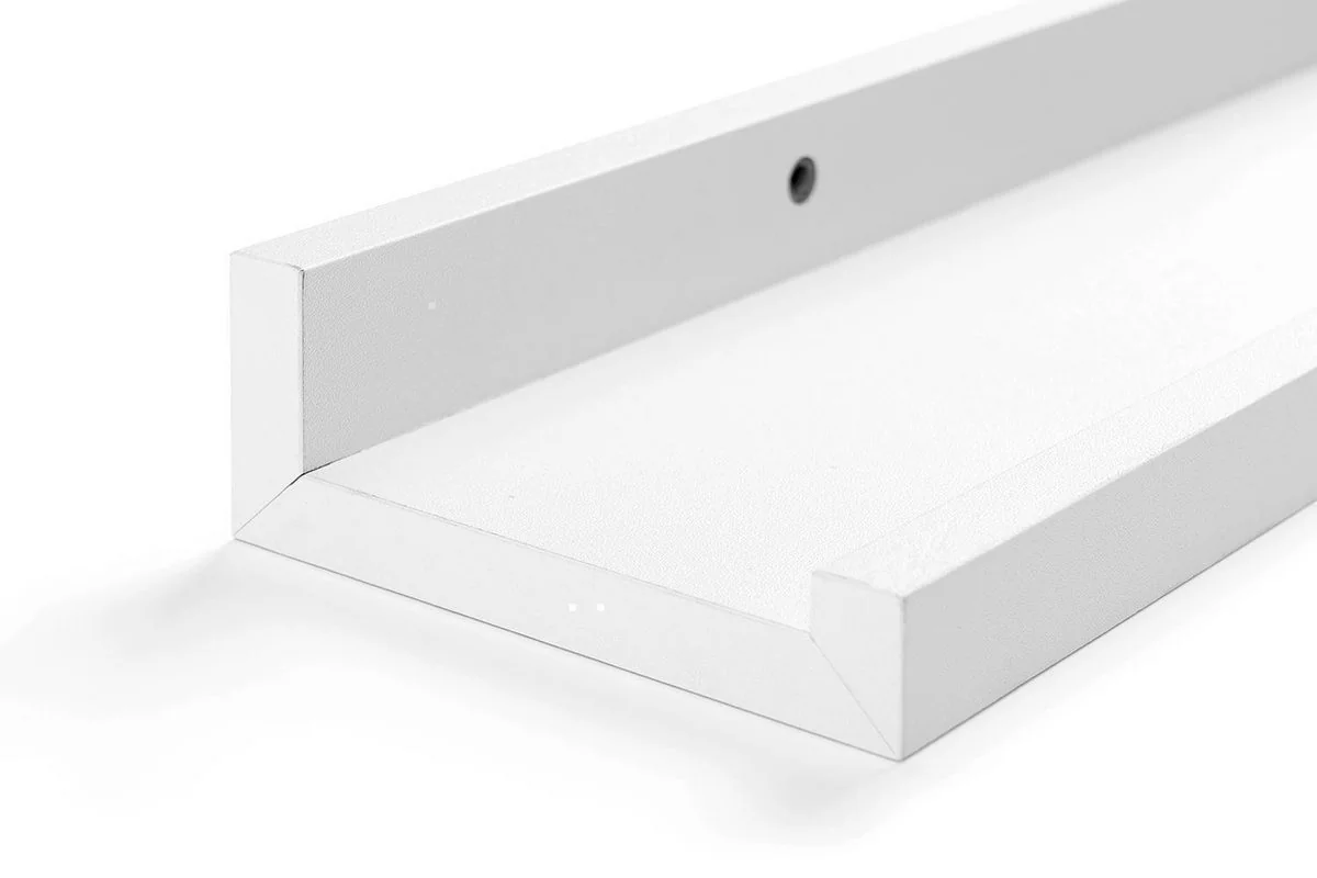 HOME4YOU Bilderleiste Wandregal Weiß matt MDF PVC