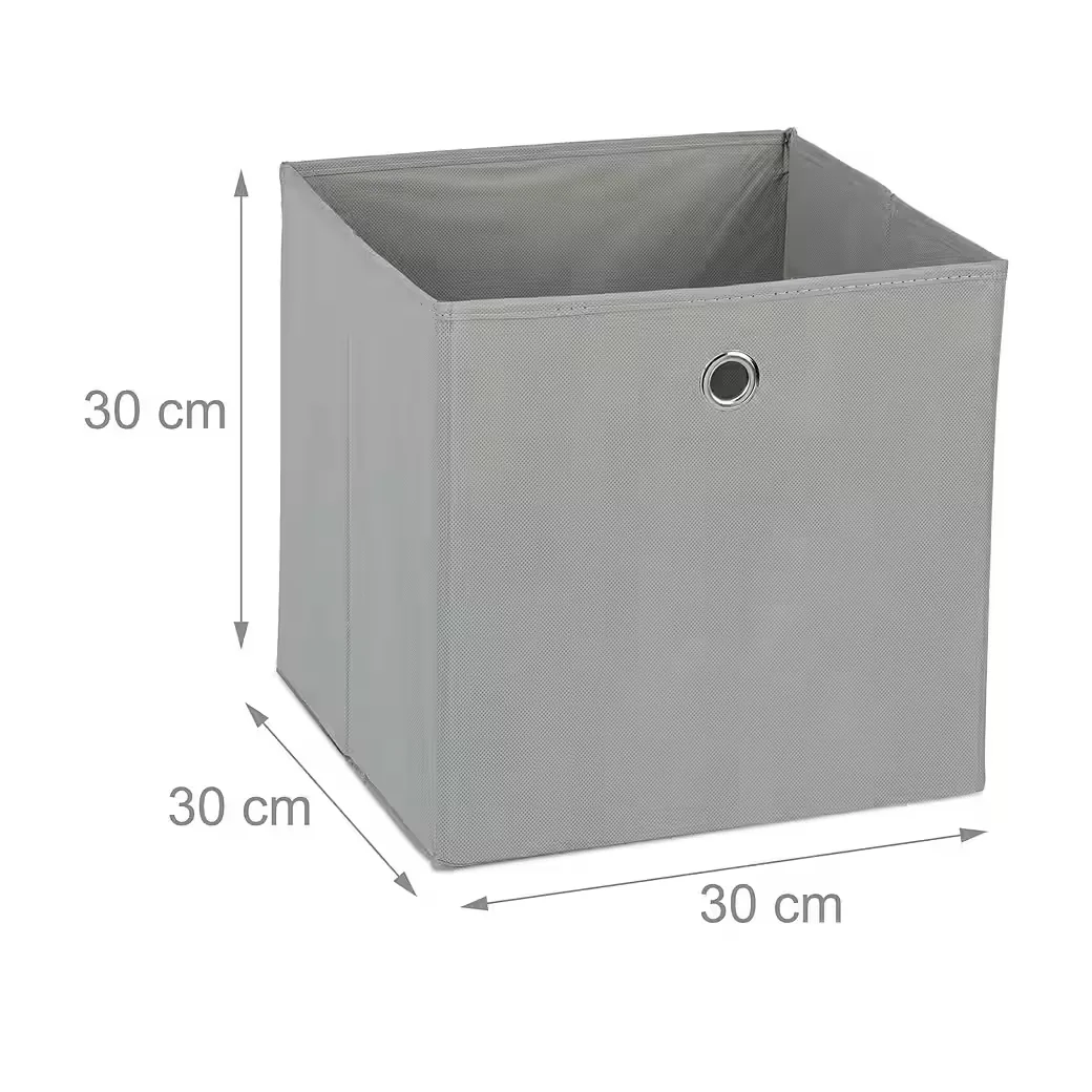 Relaxdays Aufbewahrungsbox Stoff 2er Set Faltboxen für Regal