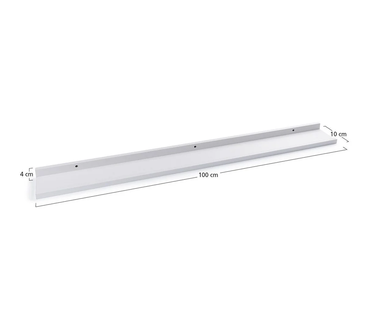 HOME4YOU Bilderleiste Wandregal Weiß matt MDF PVC