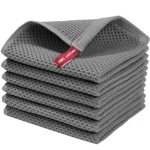 ZAEWRY Geschirrtuch Waffelstruktur 34 x 34 cm Küchentuch