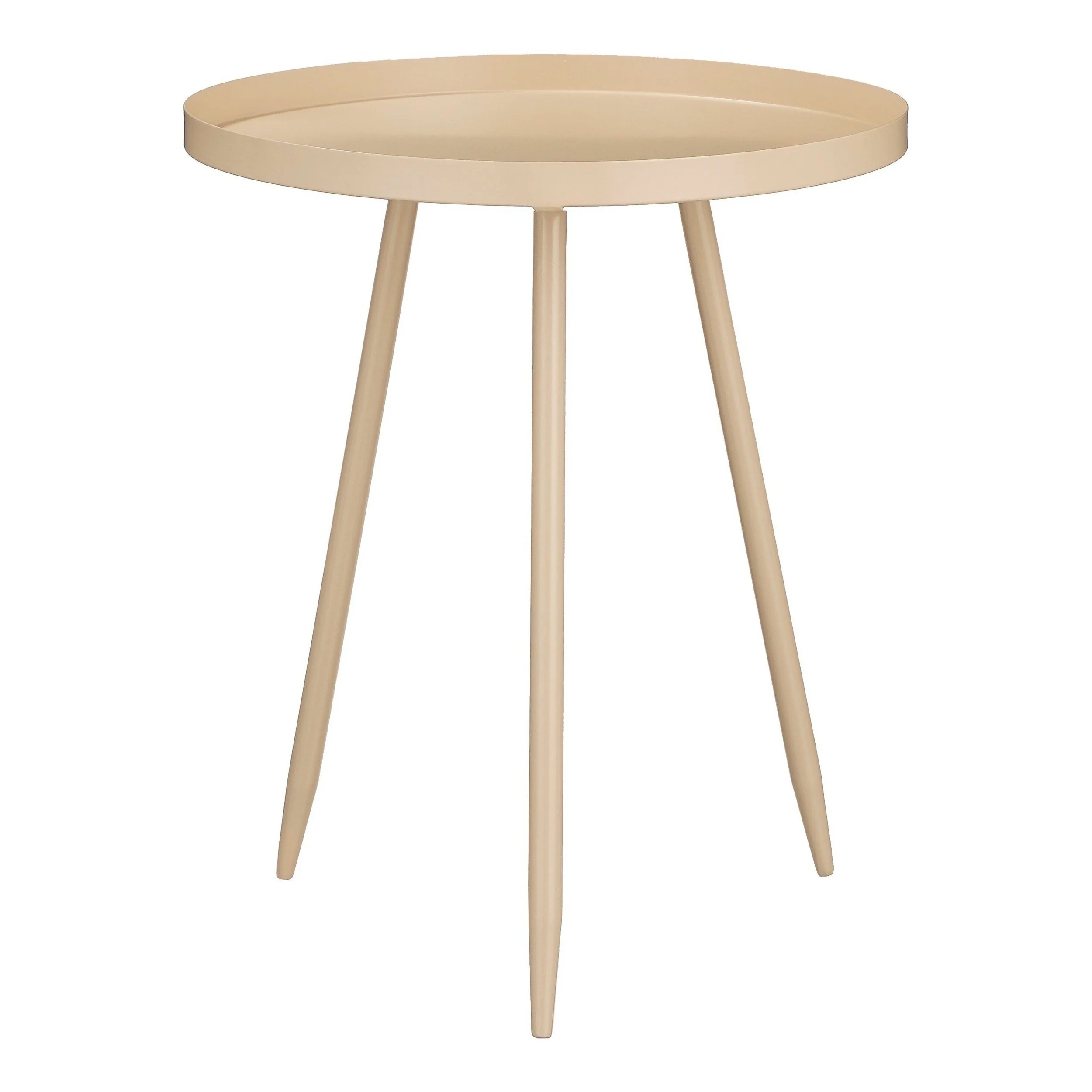 MICA DECORATIONS Beistelltisch Flores rund beige H49 D42 cm