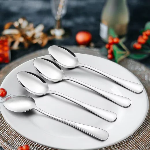 LUXUSKOLLEKTION Suppenlöffel Set Edelstahl 20,3cm 12 Stück