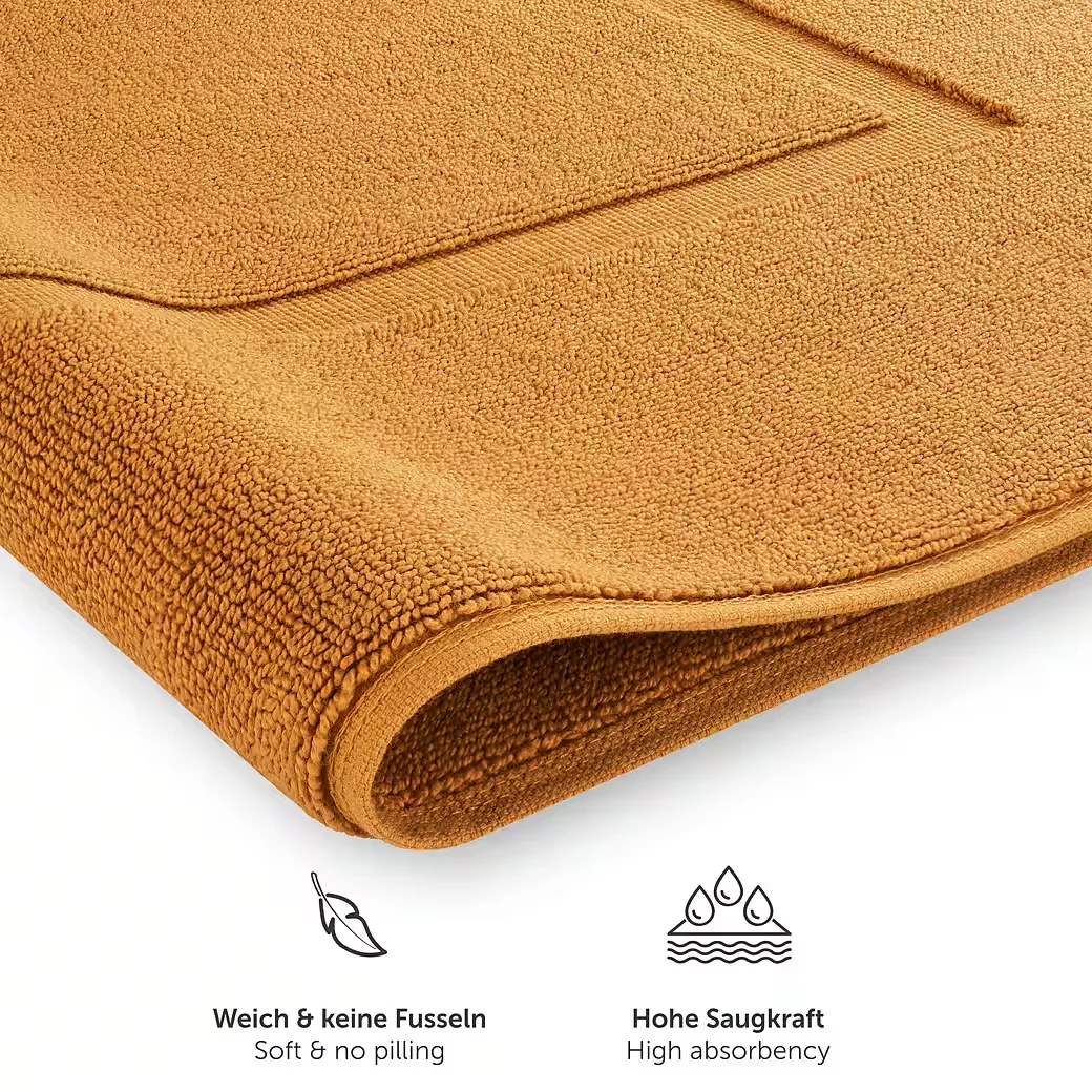BLUMTAL Badematte 2er Set 50x80 cm Baumwolle saugstark schnelltrocknend