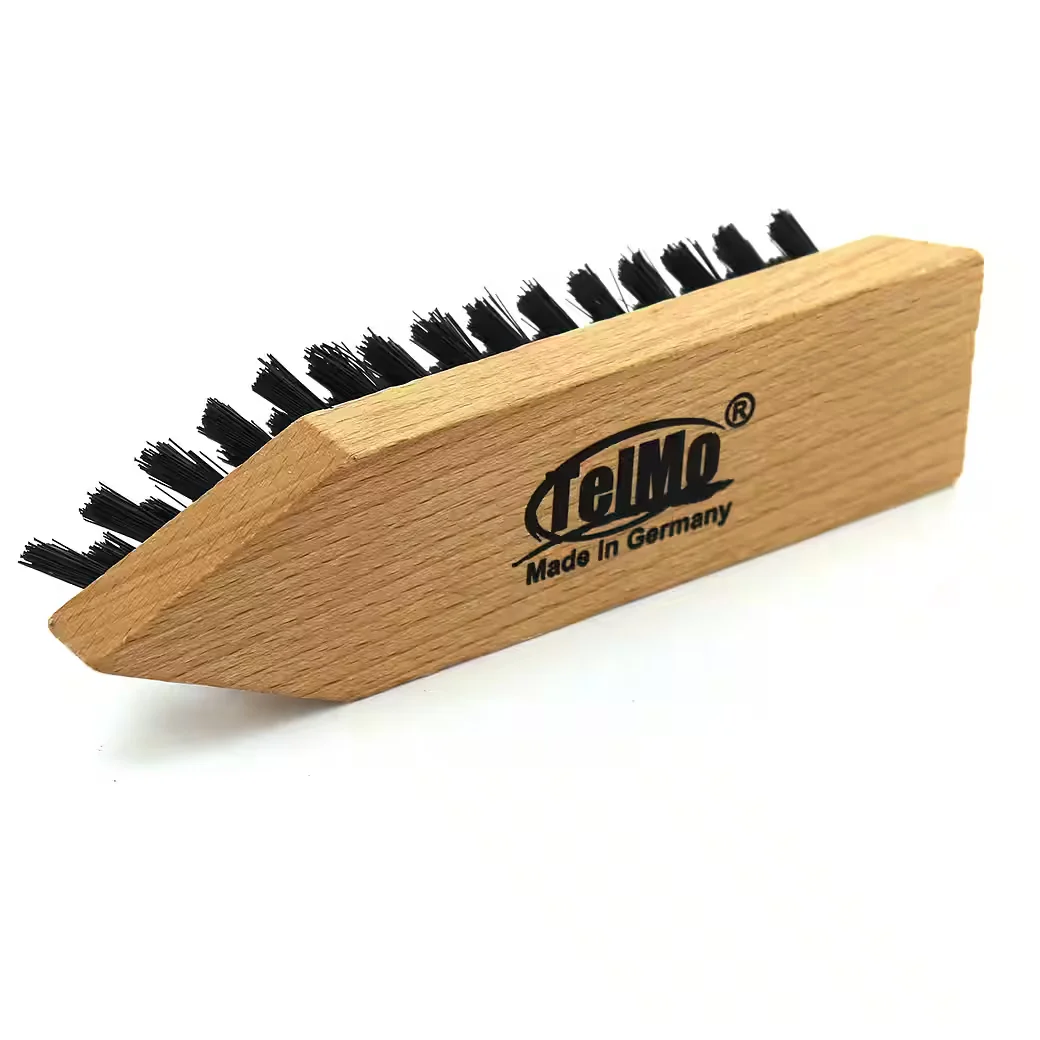 TELMO Schmutzbürste Holz 16,3 cm schwarze Synthetikborsten