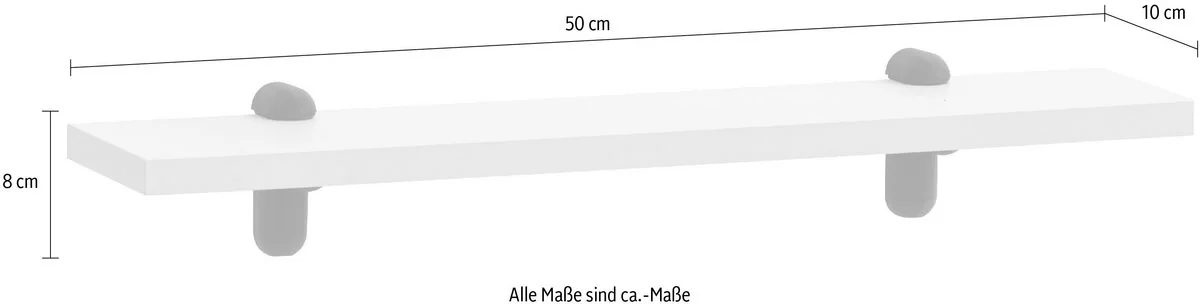 SCHILDMEYER EBBA Wandregal mit Klemmhalterung Made in Germany