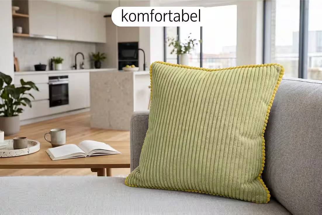 AMILIAN Dekokissen mit Füllung 2er Set Sofakissen Couchkissen