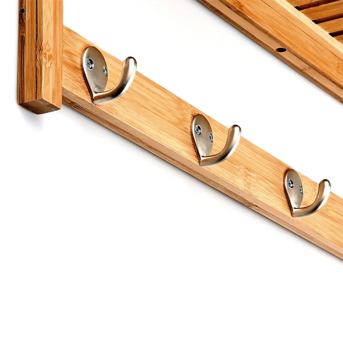 Relaxdays Wandgarderobe mit Hakenleiste und Wandregal