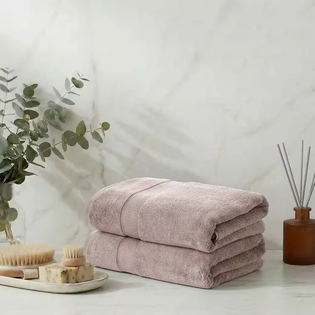 L'ESSENTIEL MAISON Badetücher Whitney Check 2er Set, Modal-Baumwolle