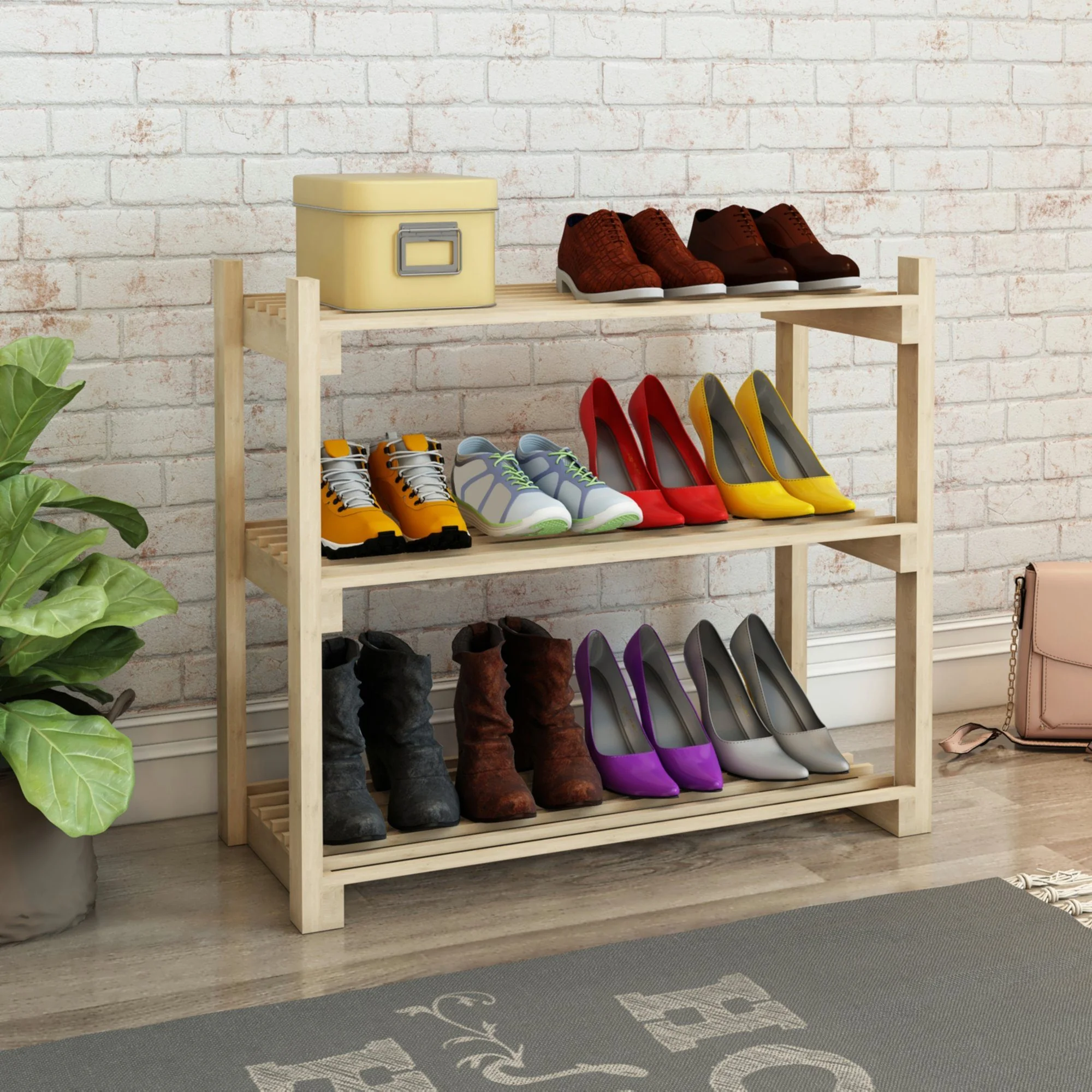 EN.CASA Schuhregal Schuhablage für Flur und Diele