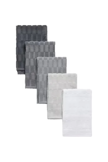 NEXT Geschirrtücher Frottee 5er Set Pastell