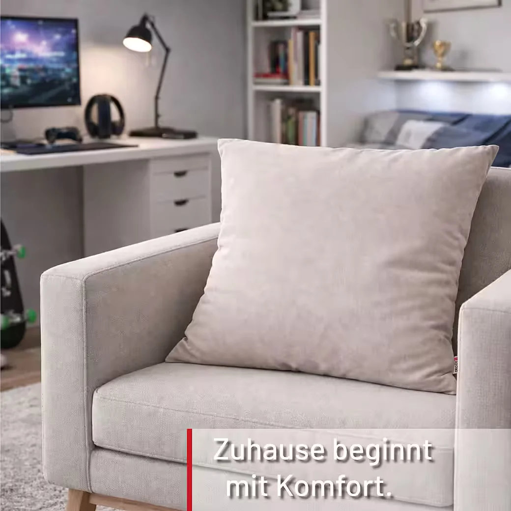 DECO-RAUM Dekokissen fürs Sofa mit Füllung und Reißverschluss