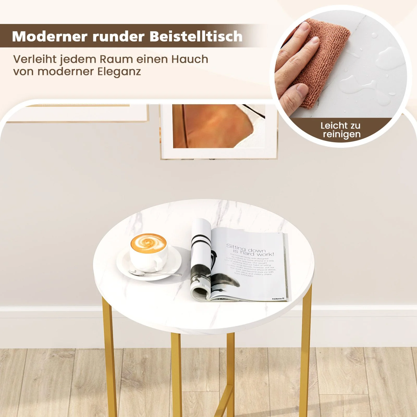 COSTWAY Beistelltisch Wohnzimmertisch