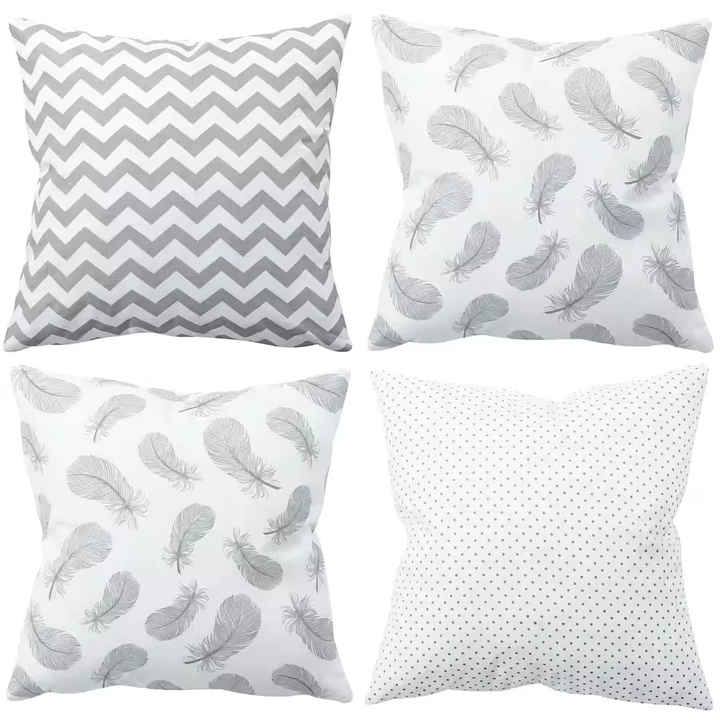 AMILIAN Dekokissen 4er Set 45x45 cm mit Füllung