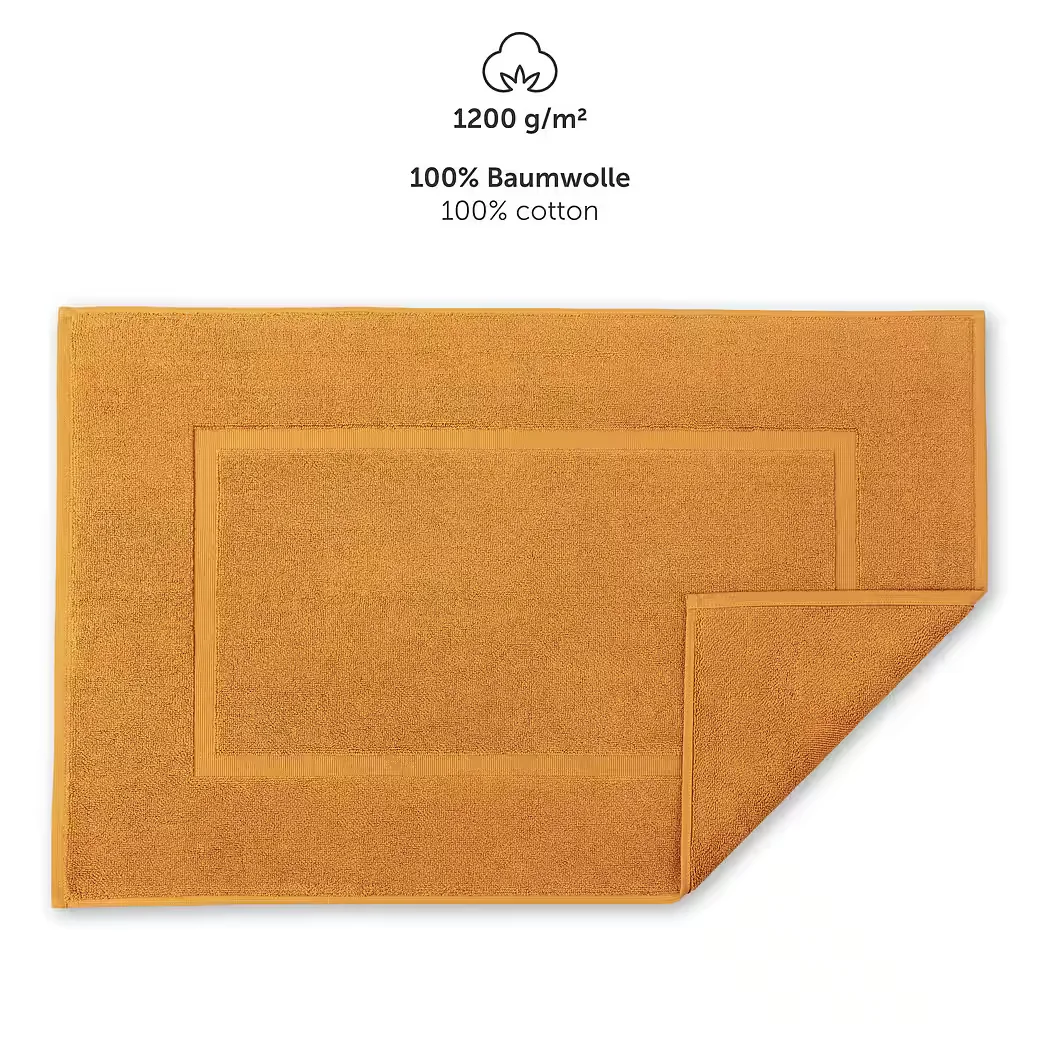 BLUMTAL Badematte 2er Set 50x80 cm Baumwolle saugstark schnelltrocknend
