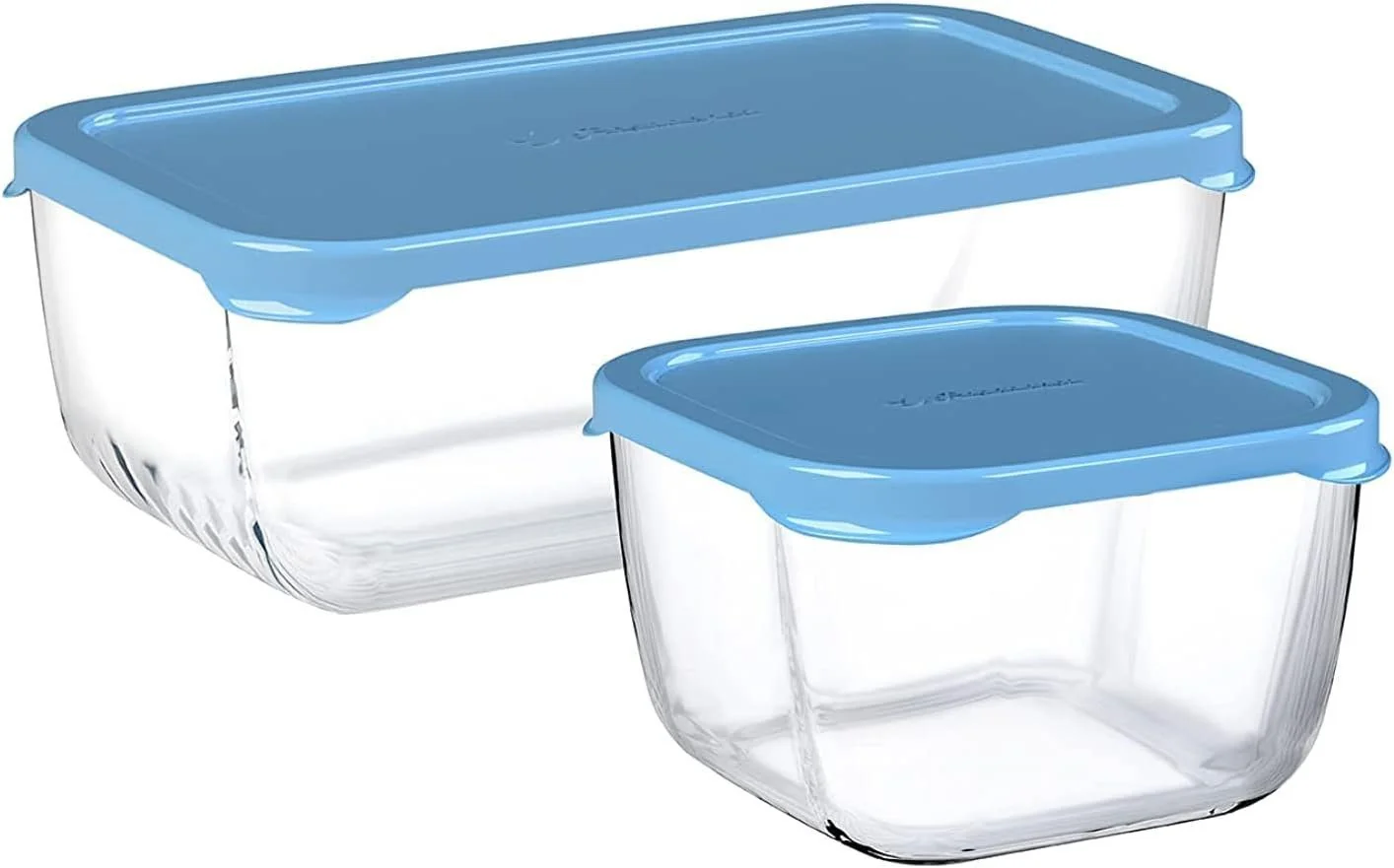 PASABAHCE Vorratsglas Snow Box Aufbewahrungsset Deckel, 3 Stück - 1200ml + 275ml + 275ml